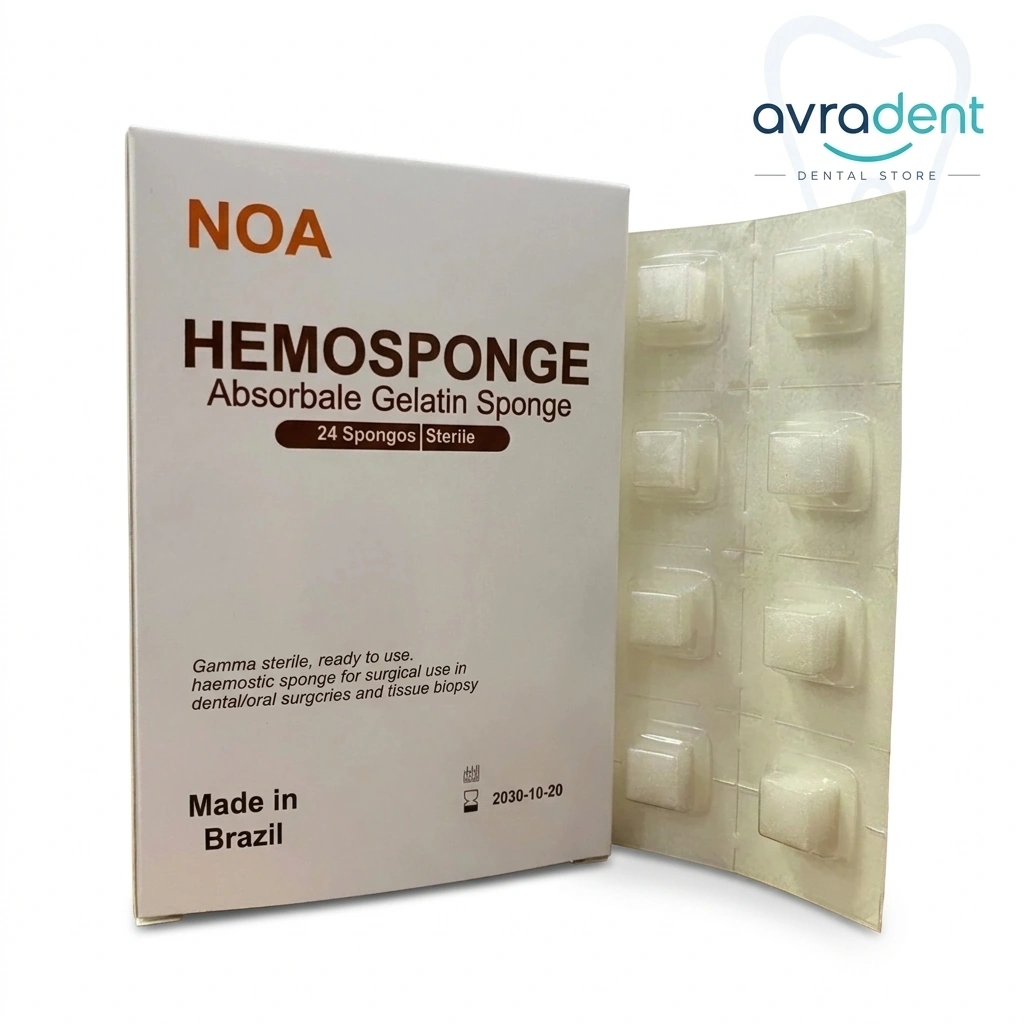 اسفنج هموستاتیک ژلاتینی قابل جذب نوآ هموسپون NOA Hemosponge بسته ۲۴ عددی دندانپزشکی - آورادنت AVRADENT